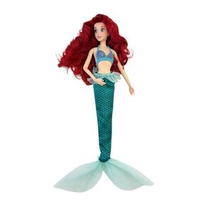 Disney Classic Ariel Little Mermaid Doll with Red Hair and Green Tail